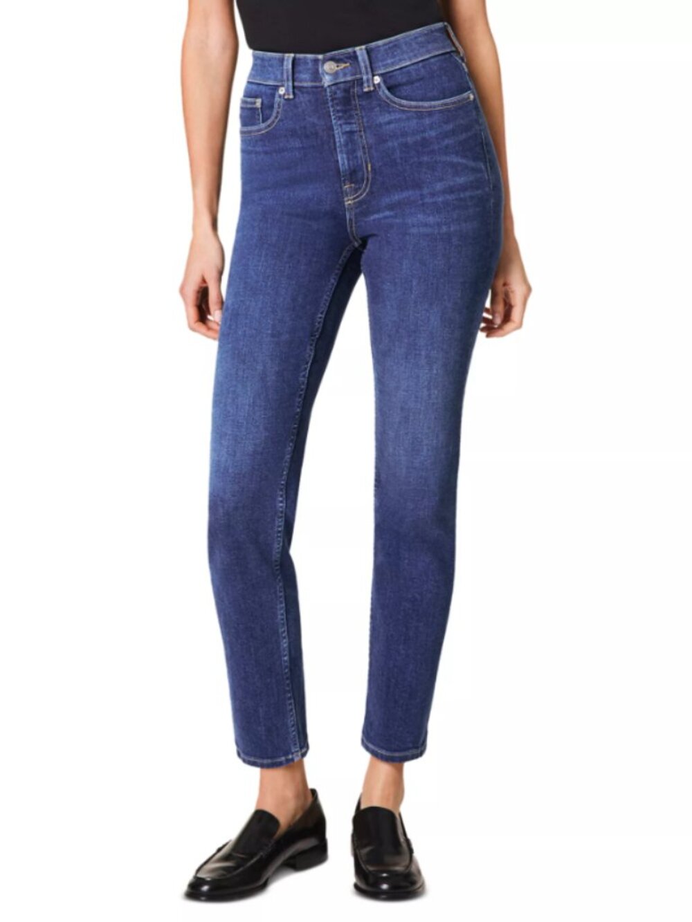 Spanx Redefine Slim Straight Jeans Dark Wash Women's Size 16 NEW High Rise Denim